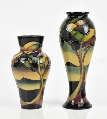 Lot 454 - SIAN LEEPER FOR MOORCROFT; two vases decorated...