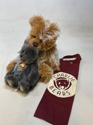 Lot 150 - CHARLIE BEARS; two plush teddy bears...