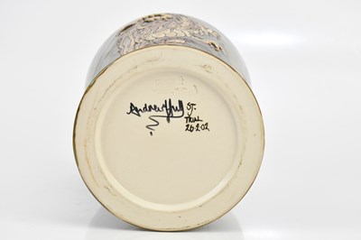 Lot 467 - ANDREW HULL FOR COBRIDGE; a large trial vase...