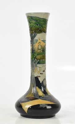 Lot 113 - PAUL HILDITCH FOR MOORCROFT; a squat vase with...