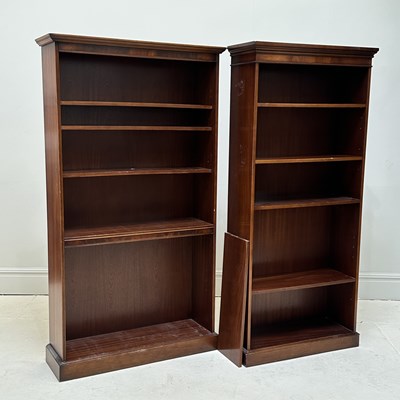 Lot 1100 - Two reproduction mahogany freestanding...