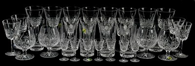 Lot 2366 - WATERFORD; eight tall beakers, four brandy...