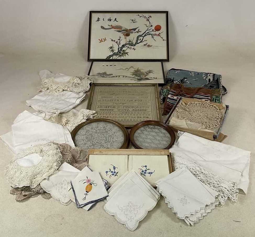 Lot 93 - A 19th century sampler, with alphabet and...
