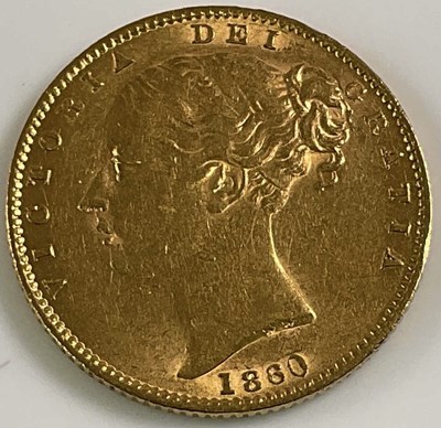 Lot 597 - A Victorian full sovereign, 1860.