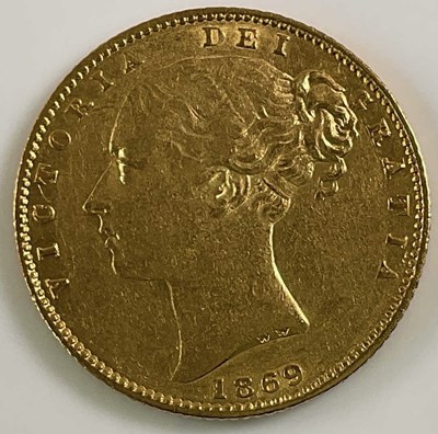 Lot 600 - A Victorian full sovereign, 1869.