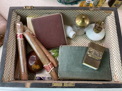 Lot 35 - A collectors' lot, to include brass log bucket,...