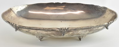 Lot 1097 - A large Mexican 925 sterling silver oval dish,...
