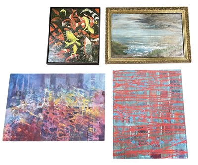 Lot 201 - JON ASTROP (born 1955); an abstract oil on...