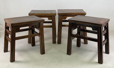 Lot 789 - A matched set of four Korean elm occasional...