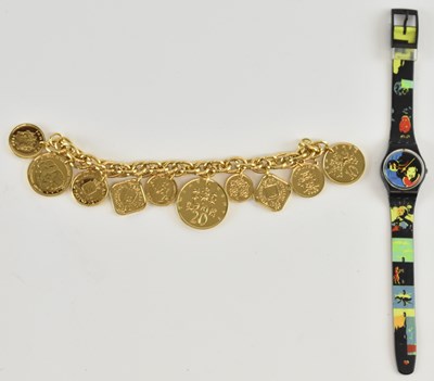 Lot 1378 - FRANKLIN MINT; a 22ct gold plated 'Golden...