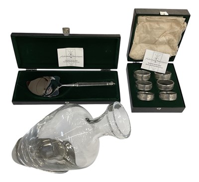 Lot 1077 - HADELAND TINNSTOPERI; a cased Norwegian pewter...