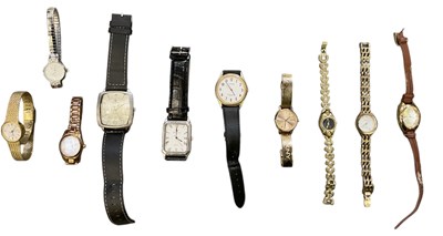 Lot 1458 - Ten various lady's and gentleman's wristwatches.