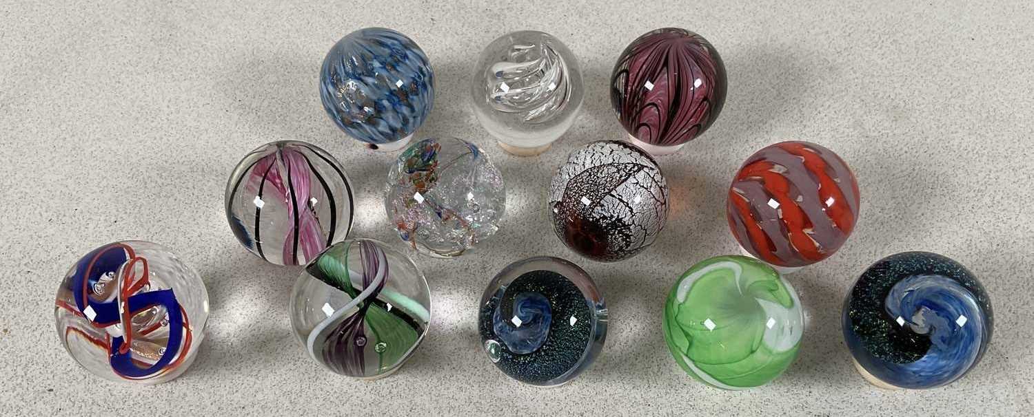 Lot 277 - TEIGN VALLEY GLASS; a set of twelve marbles,...