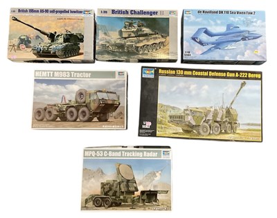 Lot 540 - TRUMPETER; three 1:35 scale model military...