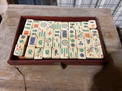 Lot 30 - A Mahjong set, with one hundred and forty-four...