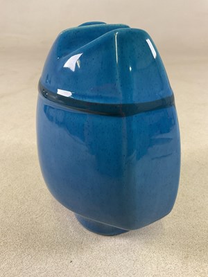 Lot 177 - BALDELLI OF ITALY; a blue glazed money bank,...