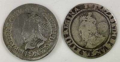 Lot 635 - Two Elizabeth I sixpences, 1573 and 1568.