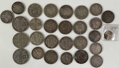Lot 621 - Three Victorian half crowns and a quantity of...