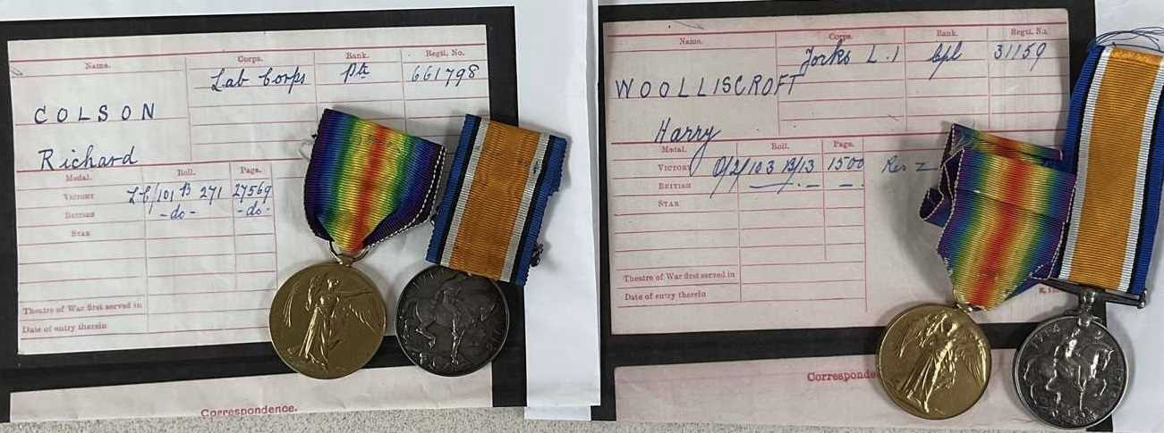 Lot 57 - Two WWI medal pairs awarded to Cpl....