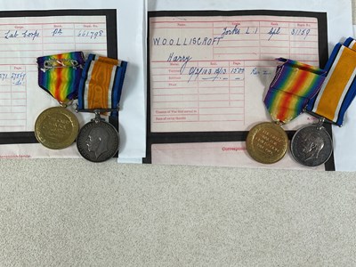 Lot 57 - Two WWI medal pairs awarded to Cpl....