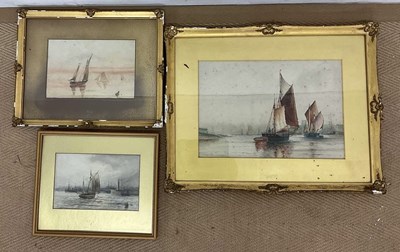 Lot 405 - UNATTRIBUTED; watercolour, vessels in a...