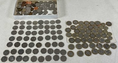 Lot 623 - A group of two pound coins (44), one pound...