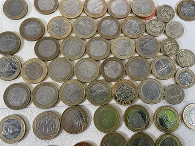 Lot 623 - A group of two pound coins (44), one pound...
