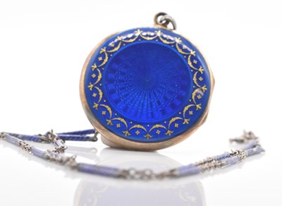 Lot 517 - A silver and blue guilloché enamel decorated...