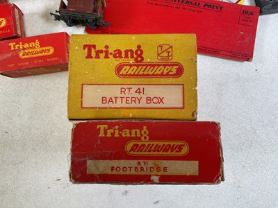 Lot 76 - TRI-ANG; train items, to include three steam...