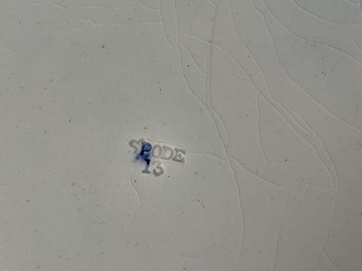 Lot 227 - SPODE; a blue and white pearlware shaped bowl,...