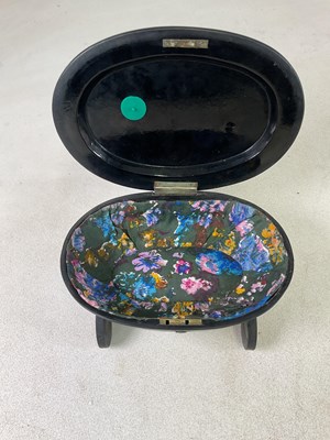 Lot 48 - A 19th century papier-mâché mother of pearl...
