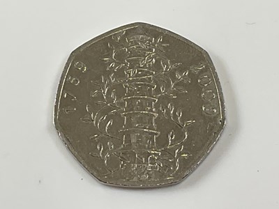 Lot 618 - A used KEW Gardens 50p piece.