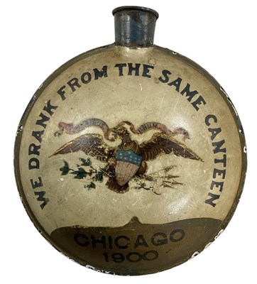 Lot 285 - A GAR Civil War Reunion canteen flask,...