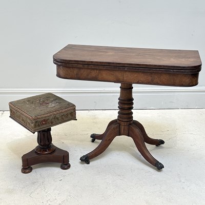 Lot 1150 - An early 19th century mahogany fold-over tea...