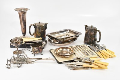 Lot 1592 - A collection of silver plated items to include...