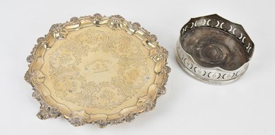 Lot 2254 - A Victorian hallmarked silver salver, with...