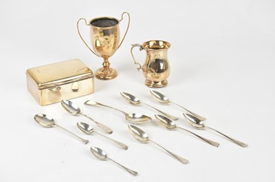 Lot 2054 - A hallmarked silver Christening mug,...