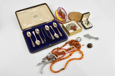 Lot 2234 - WALKER & HALL; a cased set of six hallmarked...