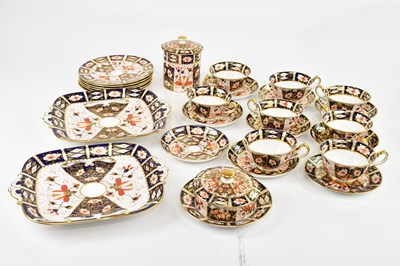 Lot 2616 - ROYAL CROWN DERBY; a 2451 pattern preserve jar...