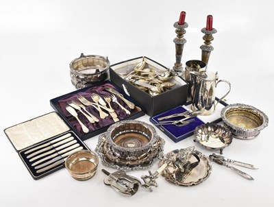 Lot 1593 - A collection of 19th century and later silver...