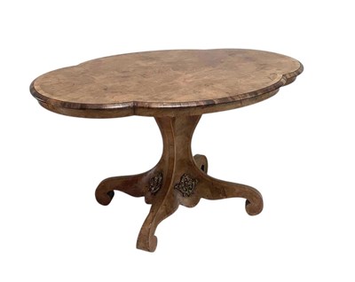 Lot 1199 - A 19th century walnut shaped oval loo table,...
