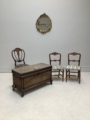 Lot 1259 - A Victorian rosewood blanket box, with...