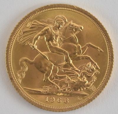 Lot 1392 - An Elizabeth II full sovereign, 1968.