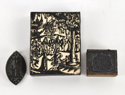 Lot 1520 - A Victorian Royal Coat of Arms letter stamp, a...
