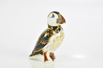 Lot 2510 - ROYAL CROWN DERBY; a puffin paperweight,...