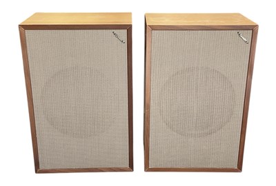 Lot 443 - TANNOY; a pair of 1960s teak cased tabletop...