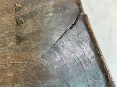 Lot 5 - A Ghanaian Ashanti stool, with typical dished...