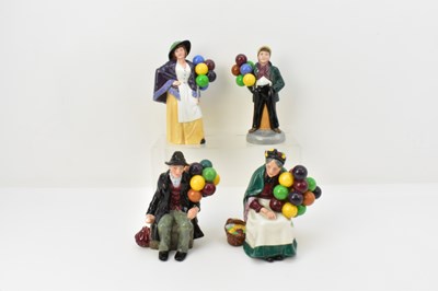 Lot 112 - ROYAL DOULTON; four porcelain figures...