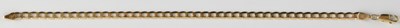 Lot 1348 - A 9ct gold flat curb link bracelet, with...