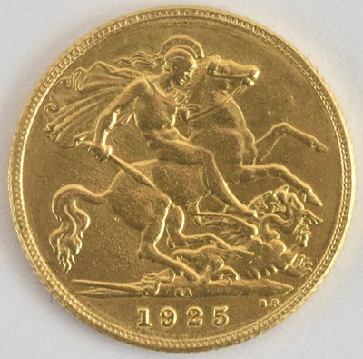 Lot 1395 - A George V half sovereign, 1925, South Africa...